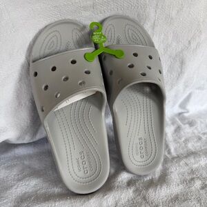 CROCS Light Gray Slide Sandals